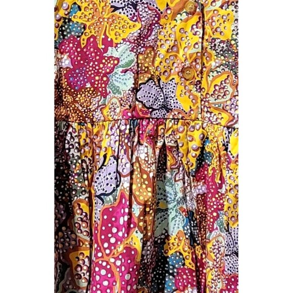 Kika Vargas Women's Size XXS Anemone Multi Bright Color Print Mini Shirt Dress - Picture 4 of 9